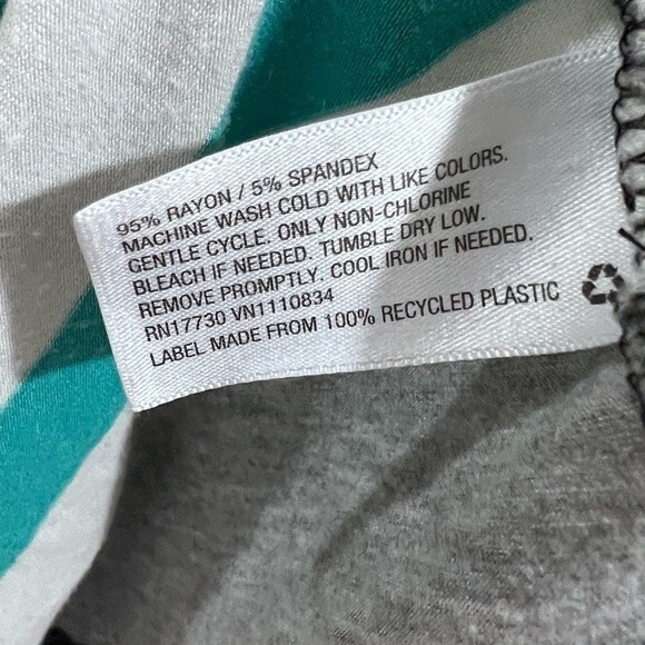 Aqua gray and navy striped maxi dress size XS - Picture 7 of 7